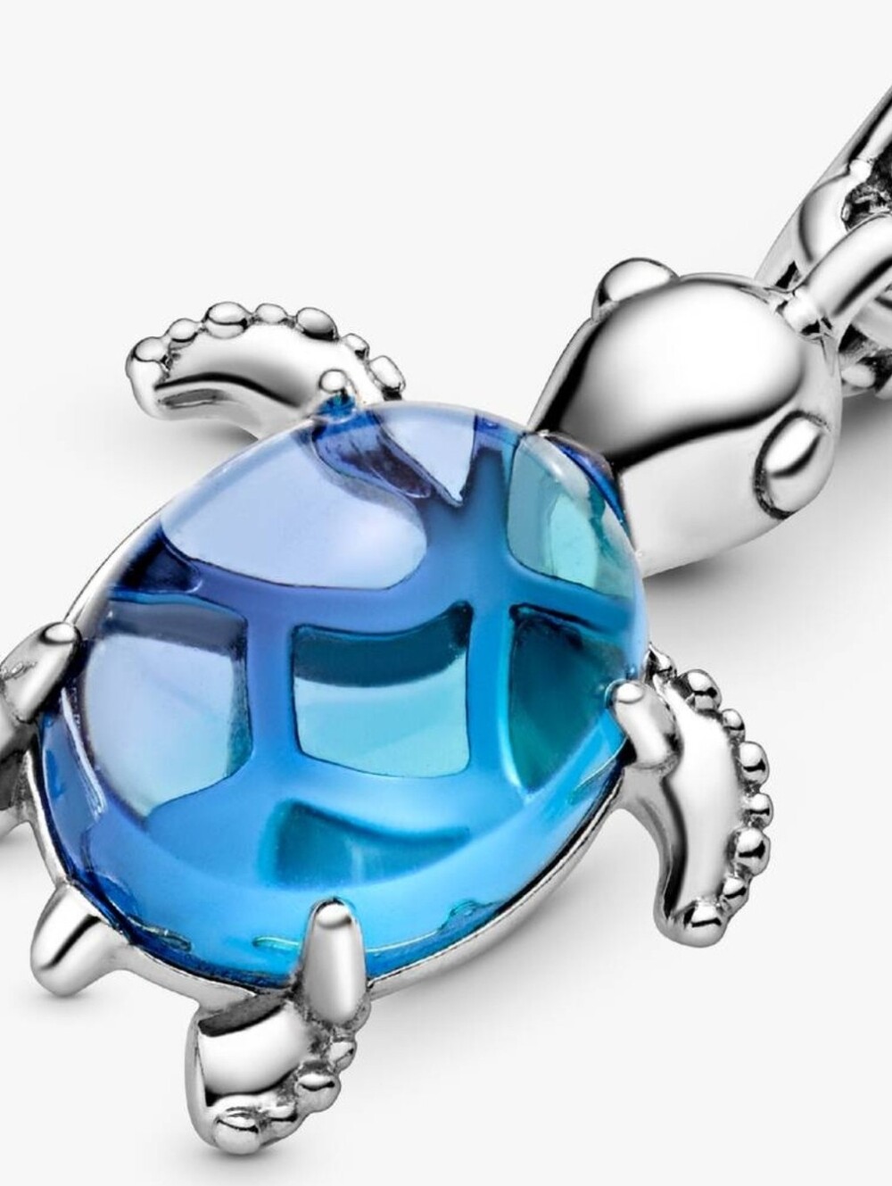Authentic NEW Pandora Murano Glass Sea Turtle Dangle Charm S925ALE CZ - Picture 4 of 8